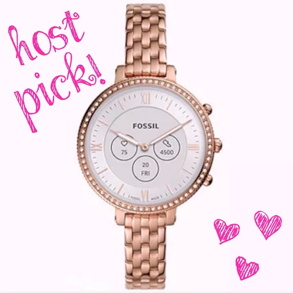 🚫SOLD🚫 Fossil Monroe hybrid watch in rose gold with extra band - NWT - Picture 1 of 16